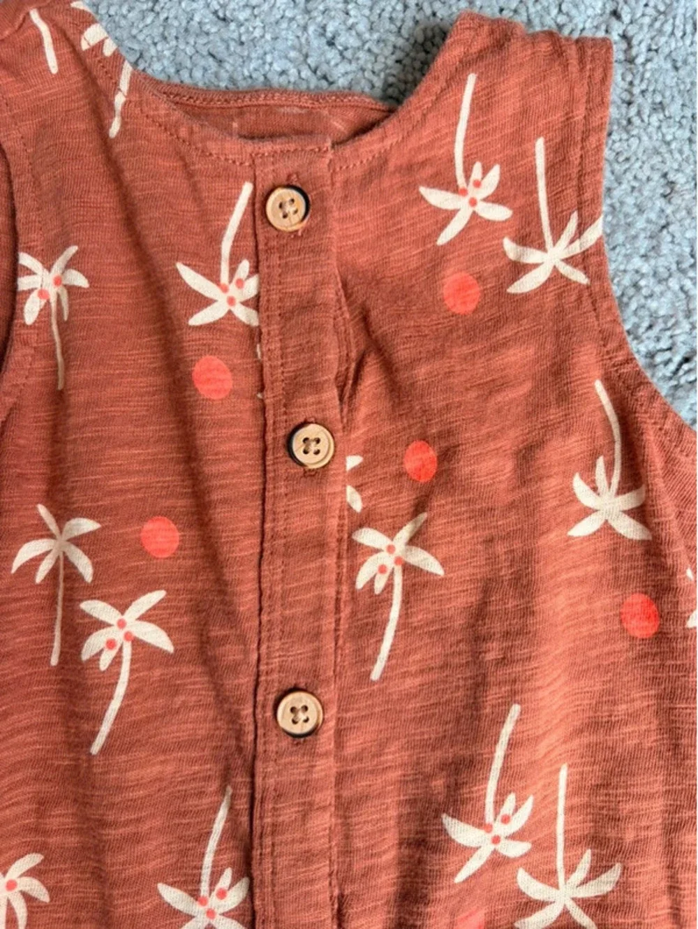 Cat & Jack Palm Tree Jumpsuit Size 18 Months